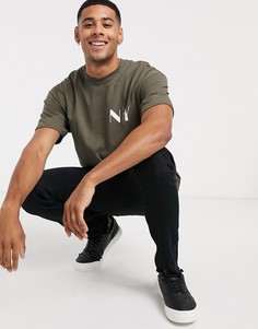 Зеленая футболка с принтом "New York" Topman-Зеленый