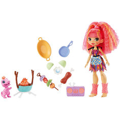 Игровой набор Cave Club "Барбекю" Эмберли и питомец Флэр Mattel