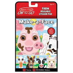 Книжка с наклейками "Farm Reusable Sticker Pad. Make-a-Face" Melissa & Doug