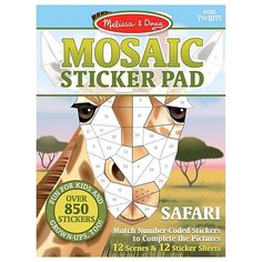 Книжка с наклейками "Mosaic Sticker Pad - Safari" Melissa & Doug