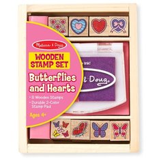 Набор штампов Melissa & Doug Бабочки и сердечки (2415)