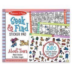 Melissa & Doug Раскраска с наклейками. Seek & Find Sticker Pad - Around Town (30150)