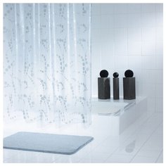 Штора для ванной RIDDER Dots 180x200 серый/серебряный