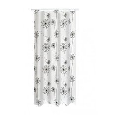 Штора для ванной RIDDER Moonflower 180x200 белый/черный