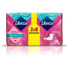 Libresse прокладки Ultra Super DUO с мягкой поверхностью 16 шт.