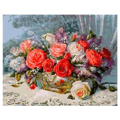 ВанГогВоМне Картина по номерам "Букет ярких роз", 40х50 см (ZX 20716)