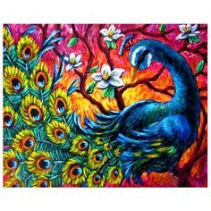 ВанГогВоМне Картина по номерам "Радужный павлин", 40х50 см (ZX 21755)