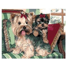 ВанГогВоМне Картина по номерам "Йоркширский терьер", 40х50 см (ZX 20071)