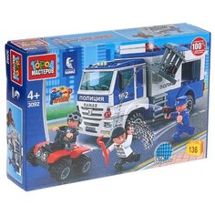 Конструктор ГОРОД МАСТЕРОВ Полиция 3092 Камаз: побег из полицейской машины