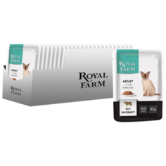 Корм для стерилизованных кошек Royal Farm с говядиной 24шт. х 85 г (кусочки в соусе)