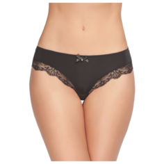 Vis-a-Vis Трусы бикини классика c кружевными вставками, размер S, black