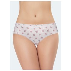 Vis-a-Vis Трусы слипы средней посадки с принтом, размер L, white/rose