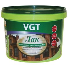 Лак VGT для наружных и внутренних работ матовый полиакриловый бесцветный 2.2 кг