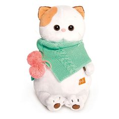 Мягкая игрушка Basik&Co Кошка Ли-Ли в бирюзовом снуде 27 см