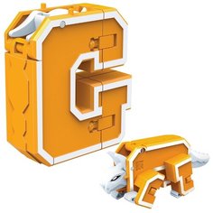 Трансформер 1 TOY Трансботы Lingvo Zoo - G - Трицератопс оранжевый/белый