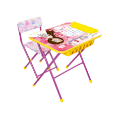 Комплект Nika стол + стул Маленькая принцесса (КУ2П/17) 60x45 см фиолетовый/желтый