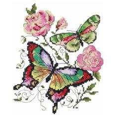 Чудесная Игла Набор для вышивания Бабочки и розы 14 х 18 см (42-04)