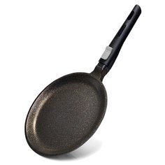 Сковорода блинная Fissman Rebusto 4232 24 см, съемная ручка, коричневый