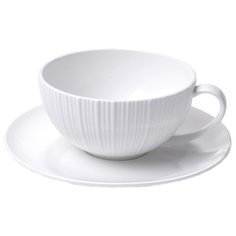 Fissman Чашка с блюдцем Elegance 250 мл white