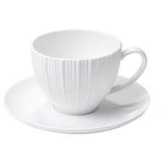 Fissman Чашка с блюдцем Elegance 100 мл white