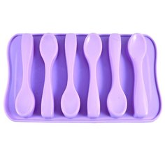 Форма для льда Fissman Ложки, 6 ячеек фиолетовый