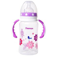 Fissman Бутылочка пластиковая с ручками 300 мл 6896\6897\6898 с рождения, фиолетовый