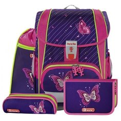 Step By Step Ранец Light2 Shiny Butterfly 4 предмета (138961), фиолетовый/розовый