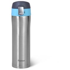 Термокружка Fissman 9816/17/18/20 (0.42 л) серебристый/голубой