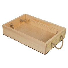 Mr. Carving Заготовка для декорирования Поднос с веревочными ручками ВД-483 бежевый