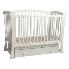 Кроватка Baby-Luce Лидер (классическая), поперечный маятник слоновая кость
