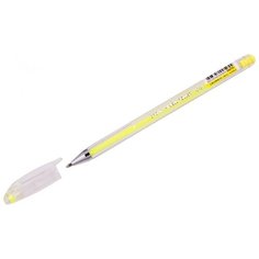 CROWN Ручка гелевая Hi-Jell Pastel, 0.8мм ( HJR-500P), желтый цвет чернил