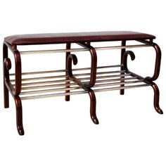 Скамья Сириус 100866 коричневый/темный орех/хром Sirius