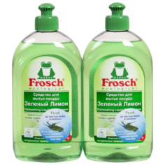 Frosch Набор средств для мытья посуды Зелёный лимон, 2 шт 0.5 л