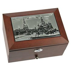 Moretto Шкатулка 39934 коричневый/серебристый/красный