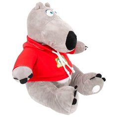 Мягкая игрушка Dolemikki Медвежонок в красной толстовке 18 см