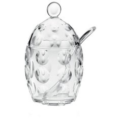 Сахарница Guzzini Venice с крышкой и ложкой clear