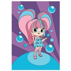 Школа талантов Картина по номерам "Сладкая девчонка" 21х15 см (4992645)