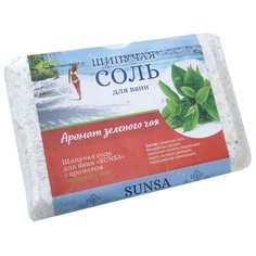 Sunsa Шипучая соль для ванн c ароматом зеленого чая 0.9 кг, 900 г