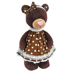 Мягкая игрушка Orange Toys Мишка Milk в платье в горох 30 см