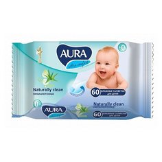 Влажные салфетки Aura Ultra Comfort липучка 60 шт.