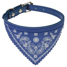 Ошейник Пижон с косынкой (1028290/1028292/1523603), 32 см синий