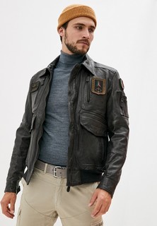 Куртка кожаная Aeronautica Militare