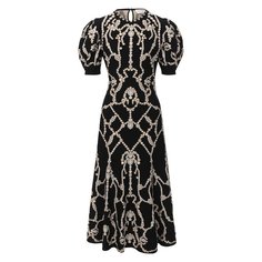 Платье из вискозы и шелка Alexander McQueen