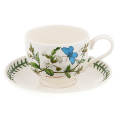 Чашка чайная с блюдцем 280мл Portmeirion "ботанический сад" "смолевка"