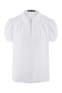 Блуза белого цвета с короткими рукавами Love Republic