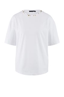 Хлопковая футболка с металлическим декором Love Republic