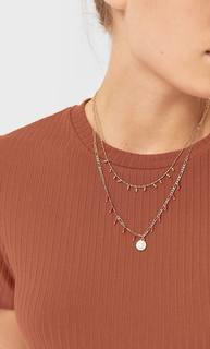 Stradivarius Набор Из 5 Цепочек С Подвесками-Монетами Женская Коллекция Желтый 103