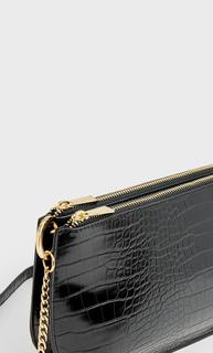 Stradivarius Сумка С Тиснением И Плечевым Ремнем Женская Коллекция Черный 103
