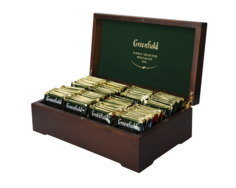 Подарочный набор Greenfield в деревянной шкатулке 8 видов 98 пакетиков