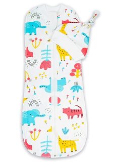 Пеленка-кокон с шапочкой Amarobaby Soft Hugs Зоопарк, р. 56-68